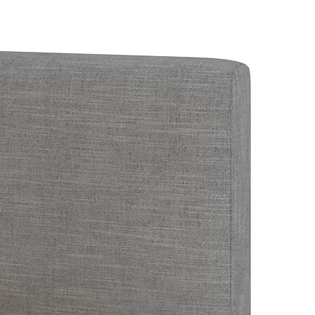 Lit adulte avec tête de lit et coffre de rangement – couchage 140x190 cm – tissu gris - sommier inclus - ANDY