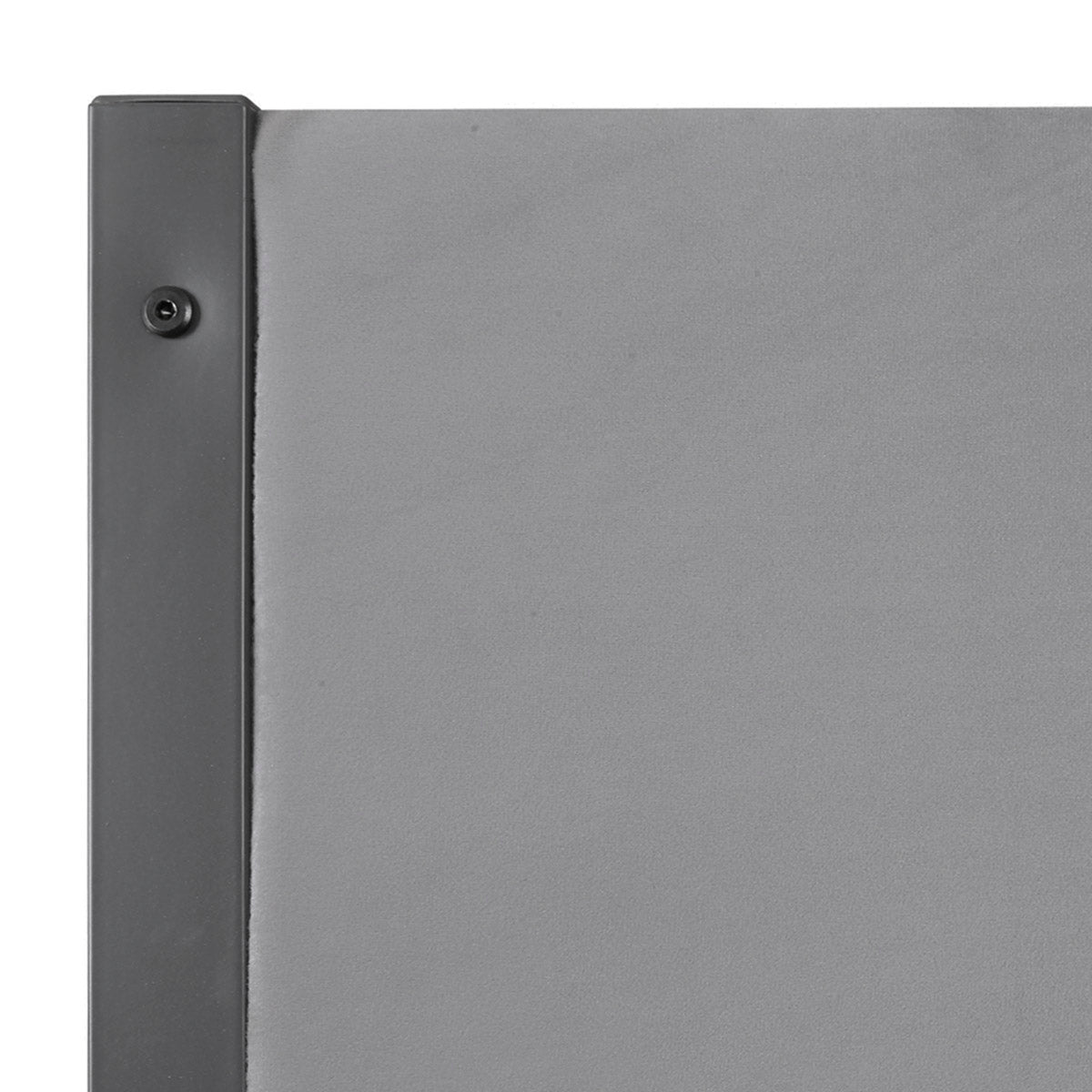 Lit mezzanine avec sommier et escalier en tissu gris, métal gris et mélamine grise - couchage 140x190 cm - DOCKLAND