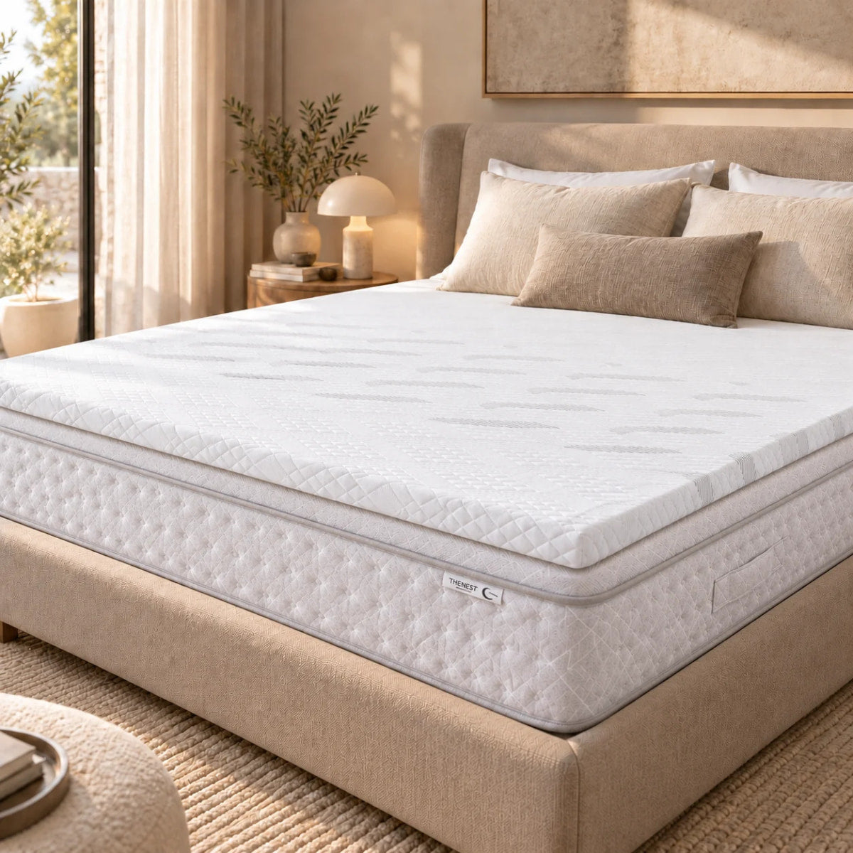 Lifestyle picture surmatelas PLUME 160x200x5.3 cm