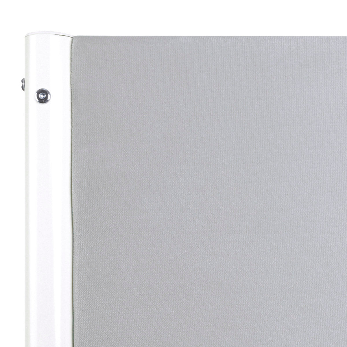 Lit mezzanine avec sommier et bureau en tissu gris clair, métal blanc et mélamine imitation chêne  - couchage 90 x 190 cm - ROZE